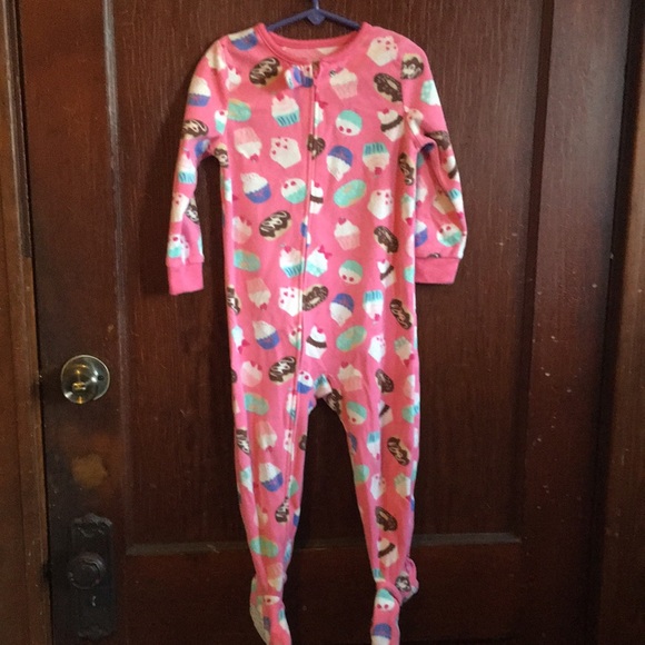 Carter's Other - 🛍BOGO Carter’s 3T Pink Fleece Footie Pajamas PJ’s Cupcakes Donuts